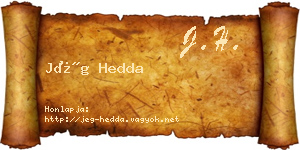 Jég Hedda névjegykártya